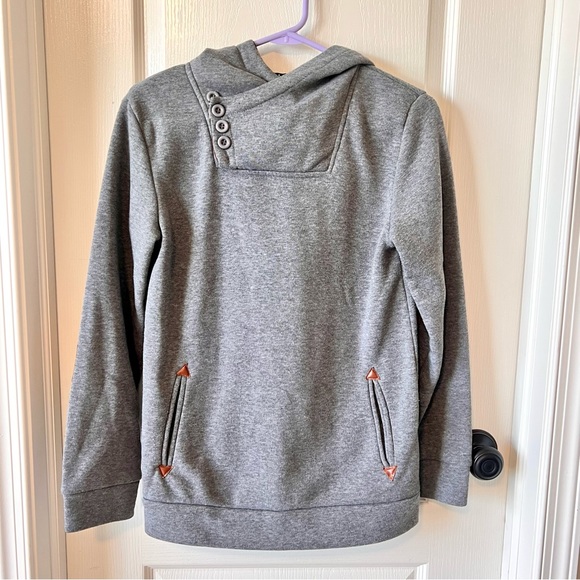 YISIDA Faux Suede Elbow Patch Camo Lined Hooded Sweatshirt—SZ. Medium - Picture 13 of 16